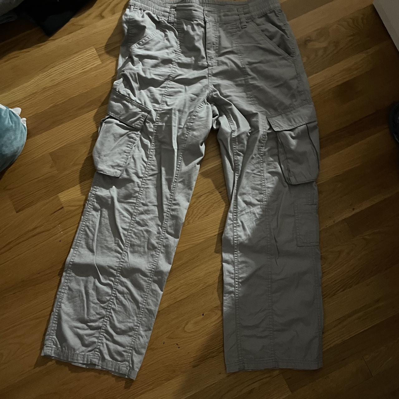 Light Gray H&M Cargo Pants DIVIDED WideLeg... Depop