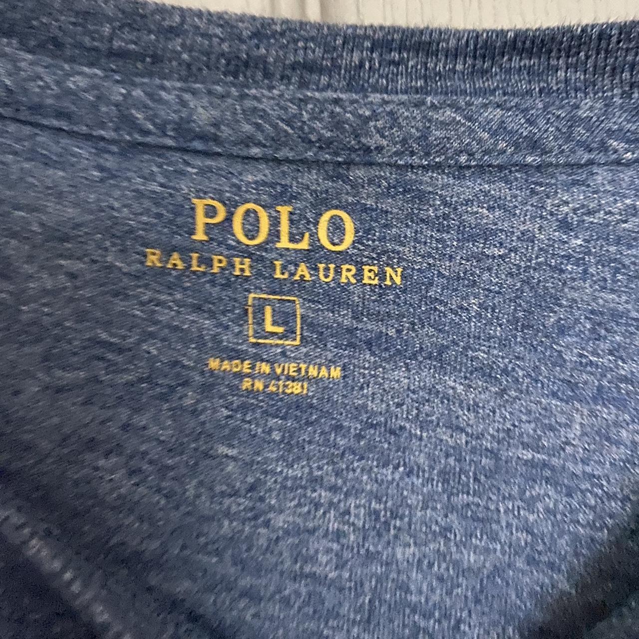 Polo Ralph Lauren Men's Navy and Blue T-shirt | Depop