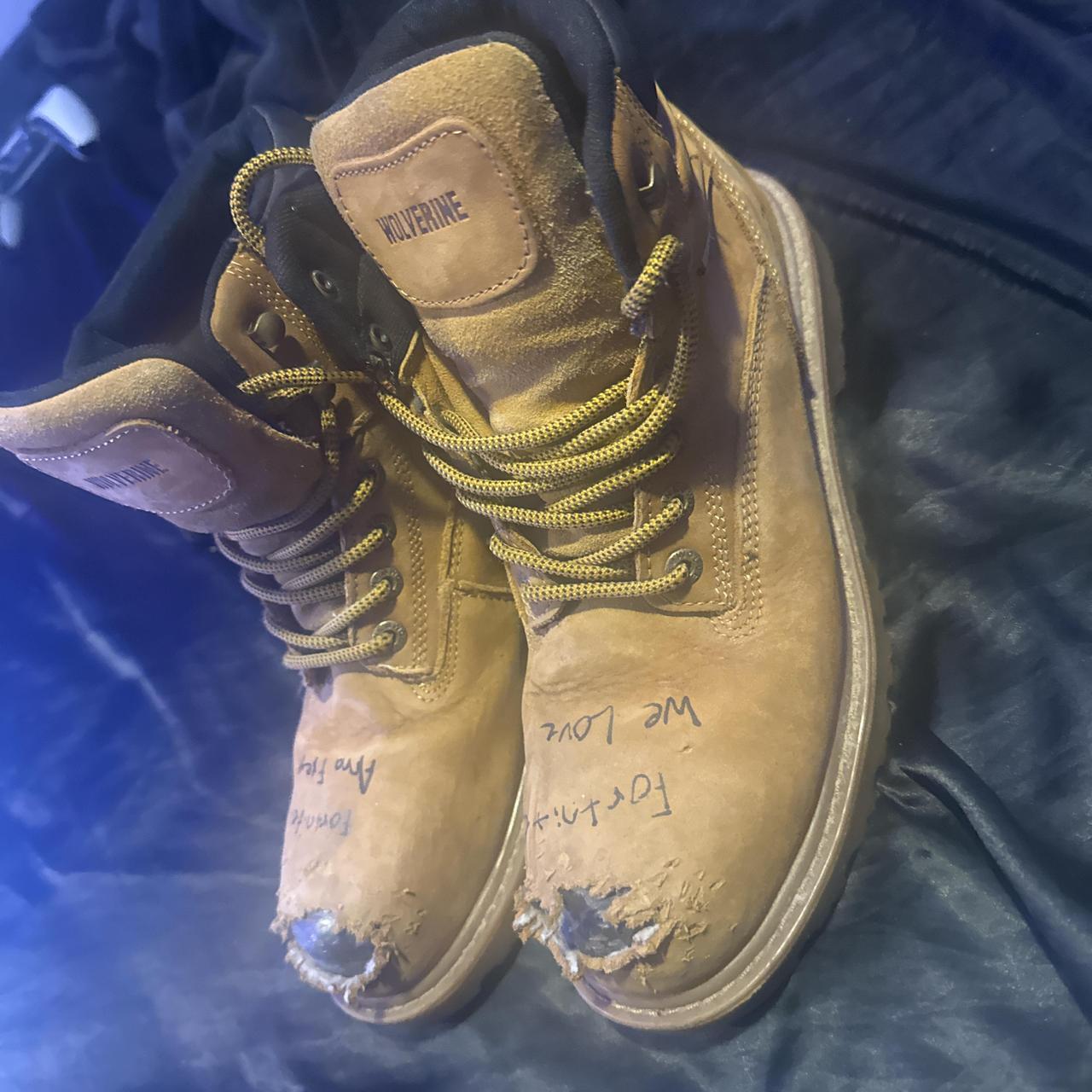 Wolverine Floorhand steel toe boots for men size 10... - Depop