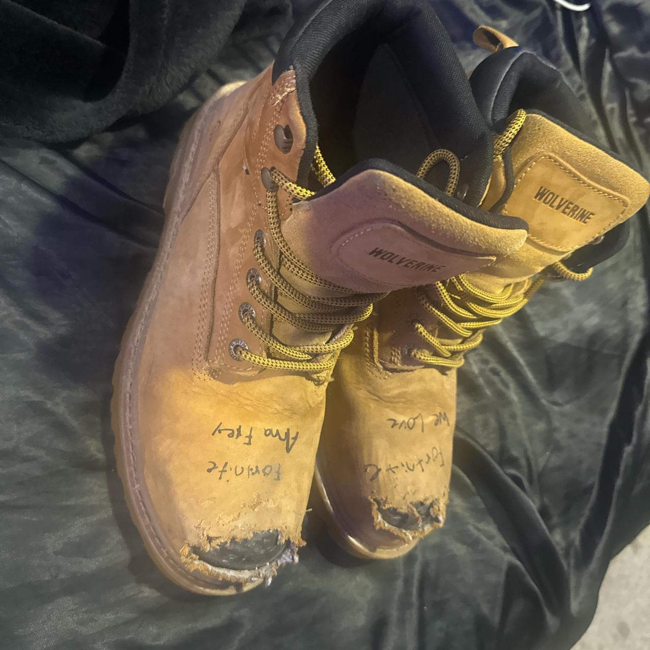 Wolverine Floorhand steel toe boots for men size 10... - Depop