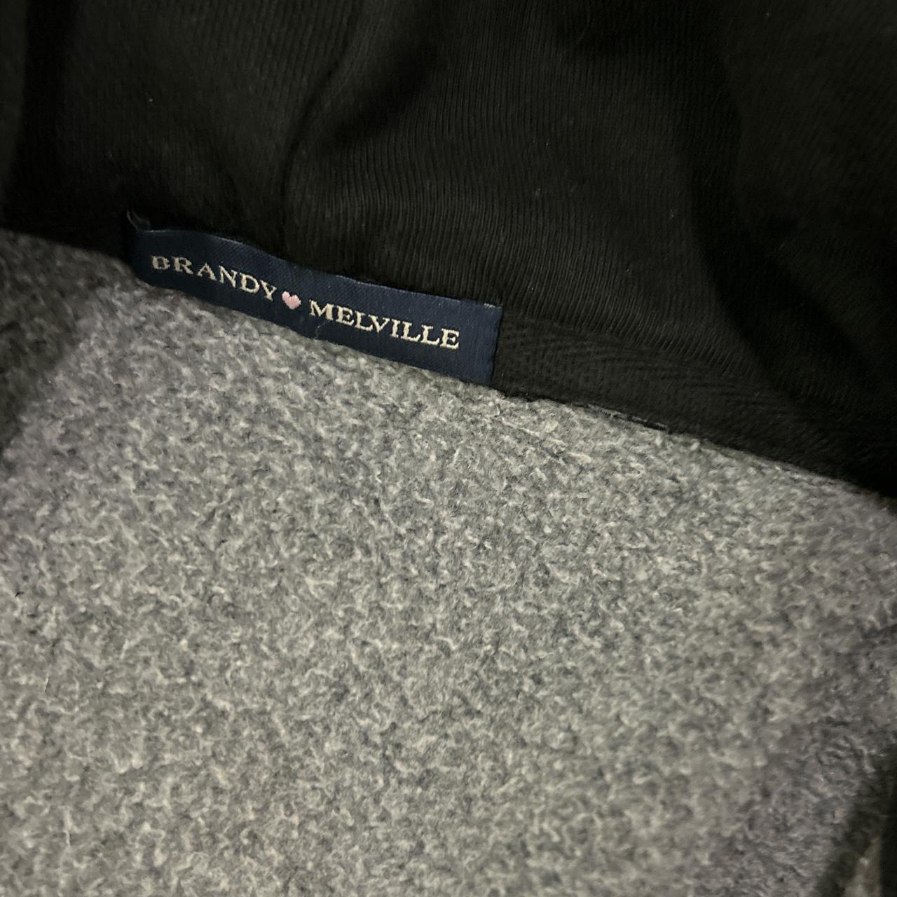 brandy melville black christy hoodie (oversized... - Depop