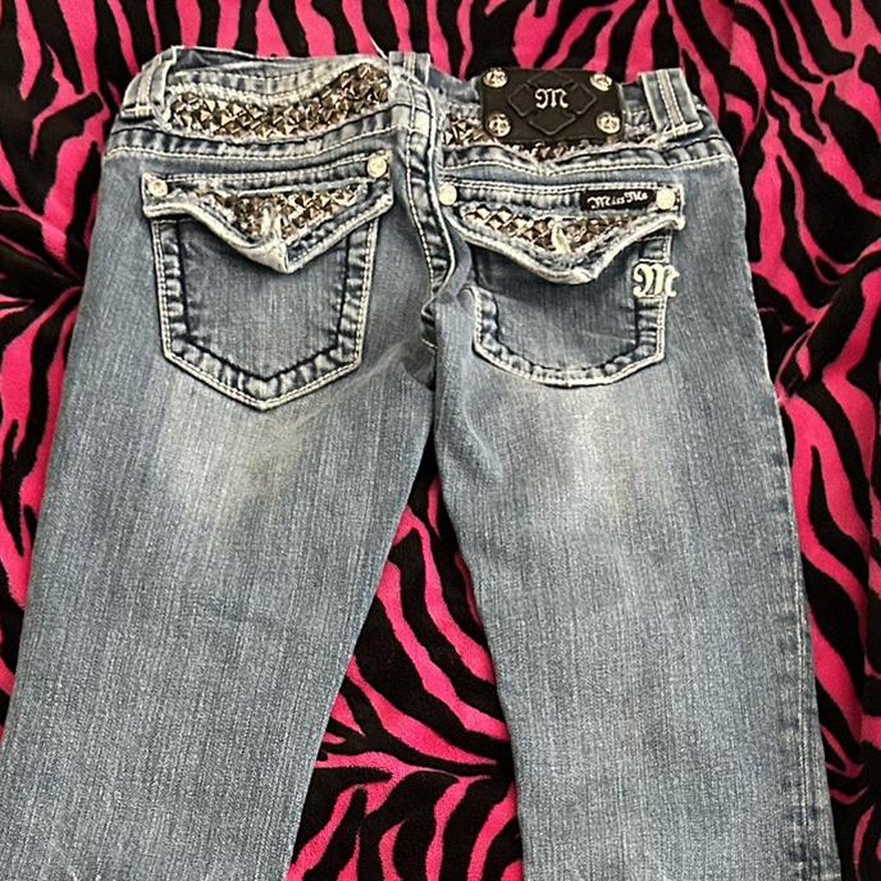 Miss Me Girls Jeans Size 25 Torn From The Depop 8386