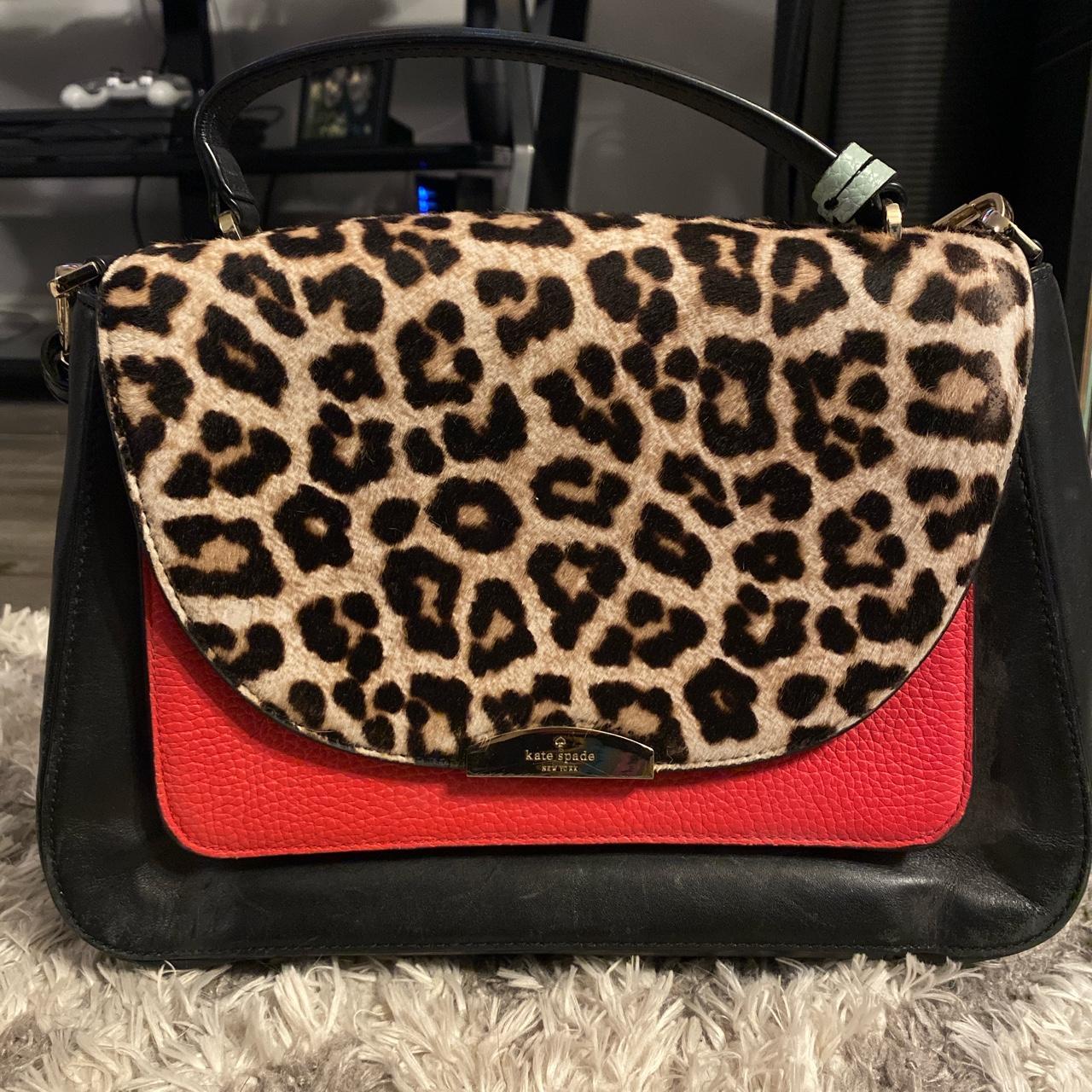 Kate Spade purse. Red pocket, leopard flap.... - Depop