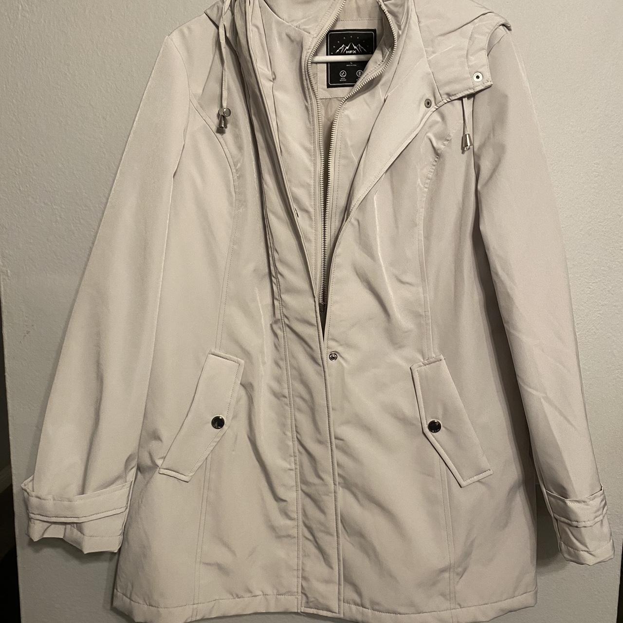 Large cream colored jacket. Brand is HFX. Brand... - Depop