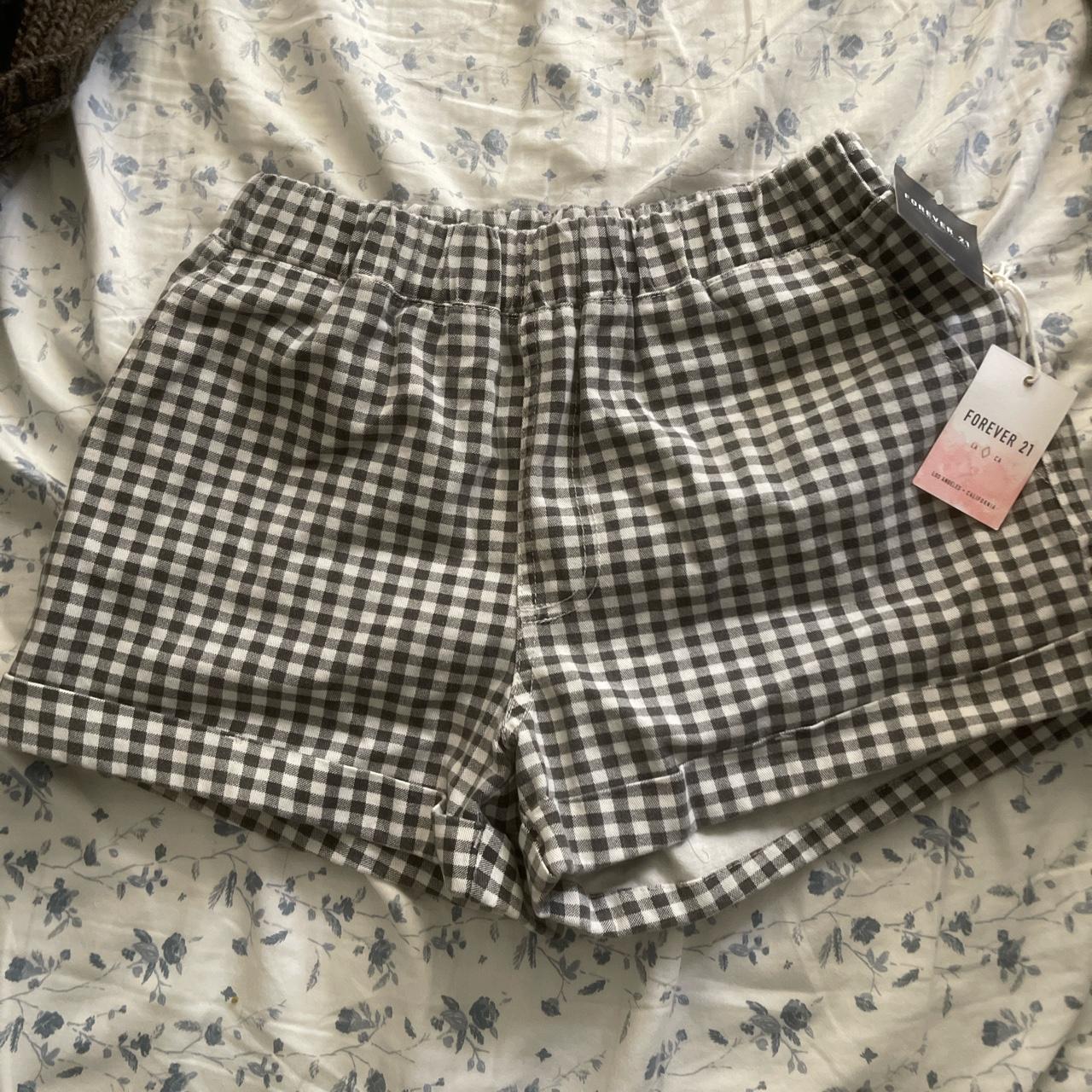 Black and white gingham shorts Brand new with tags - Depop