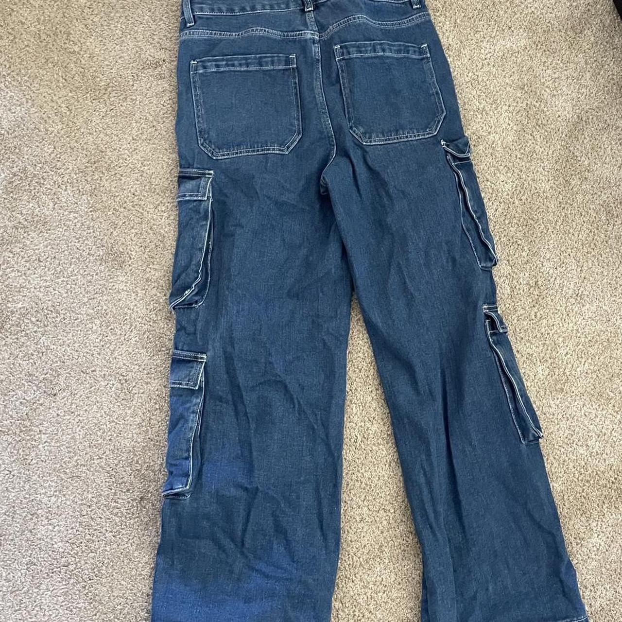 Baggy skater 90s cargo blue jeans #90s #cargo #PacSun - Depop