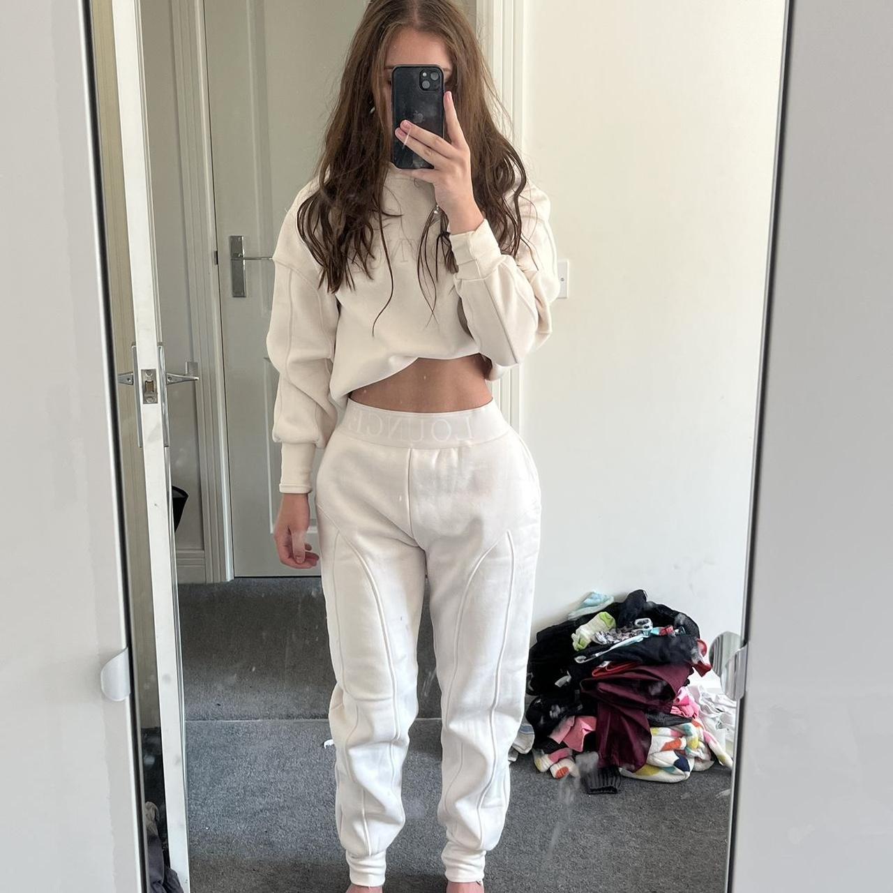 Women's Cream Joggers-tracksuits | Depop