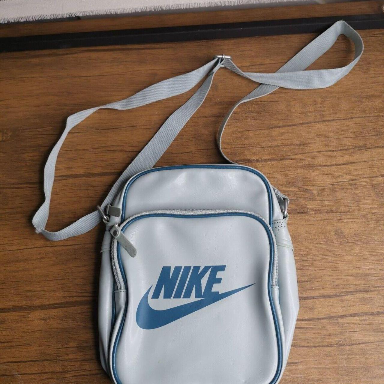 Unisex Nike Satchel Bag Grey Blue 🥚. Depop