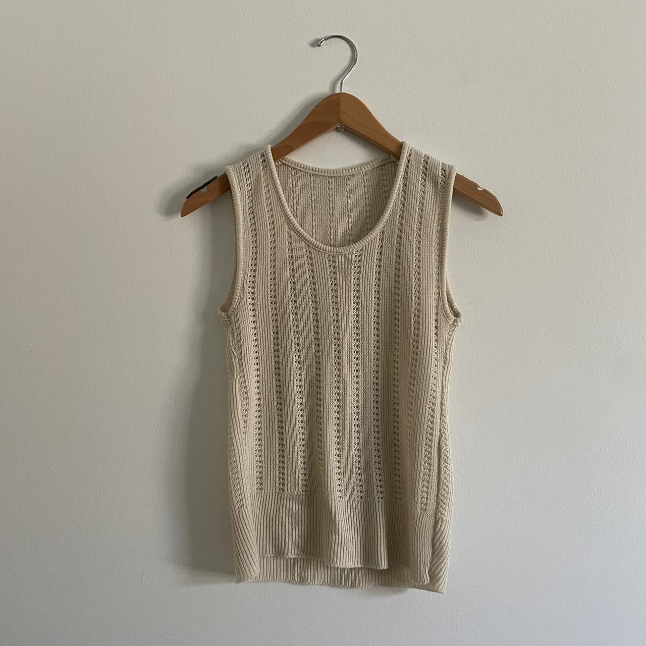 Women's Cream Vest | Depop