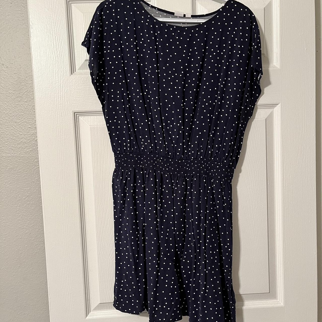 Gap Women's White and Navy Dress | Depop