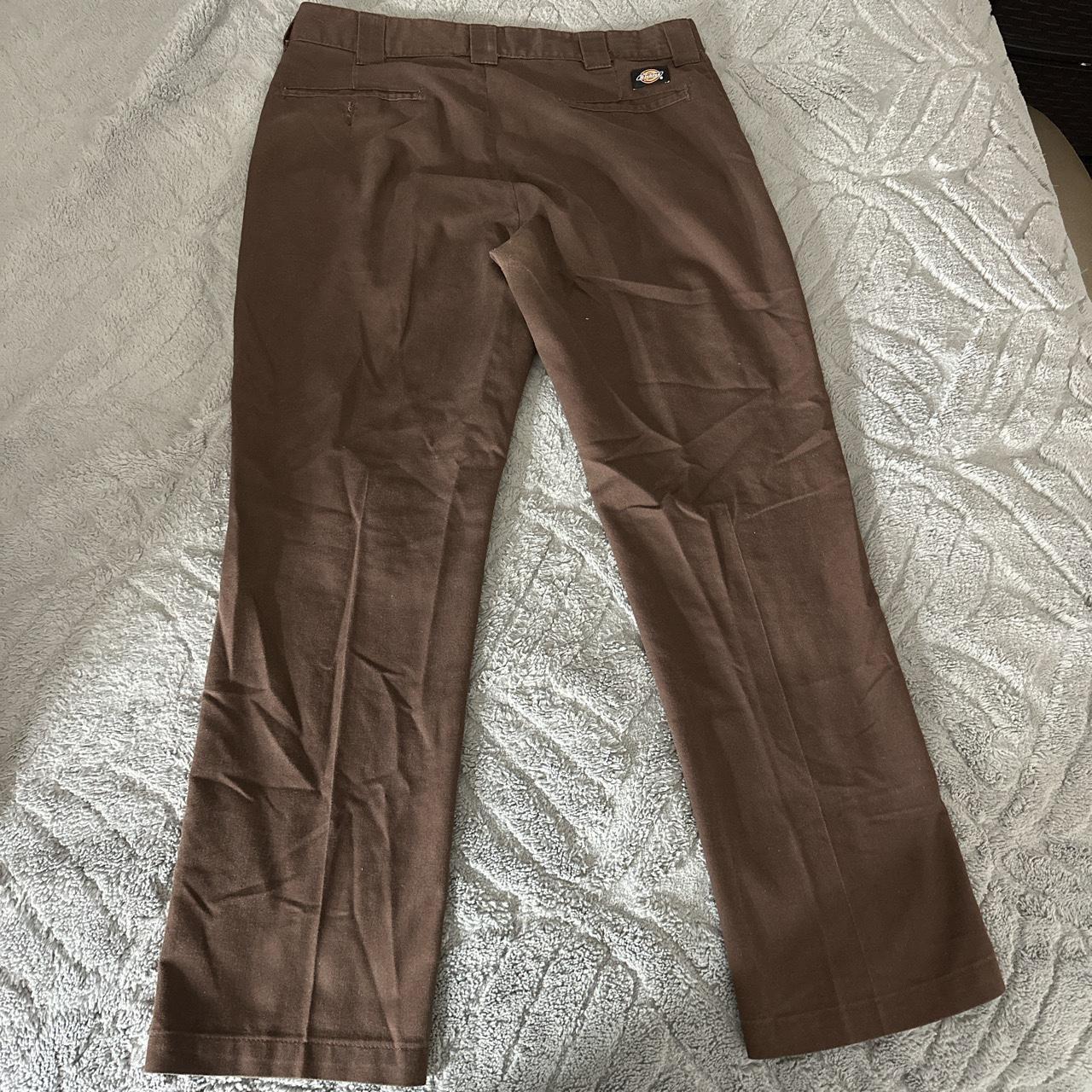 DICKIES 850 Brown Slim Taper Flex Mens Chinos pants.