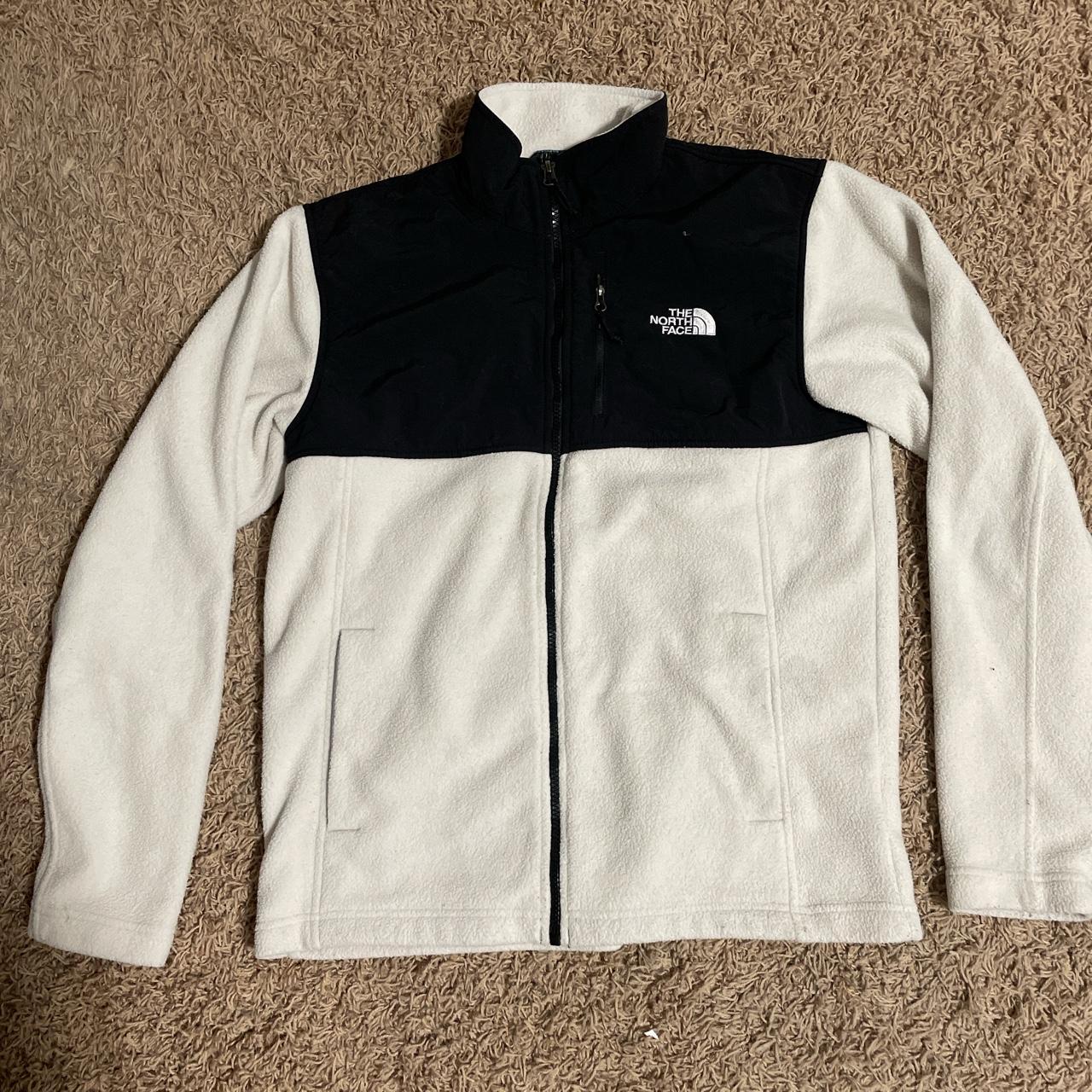 The North Face Men's White and Black Jacket | Depop