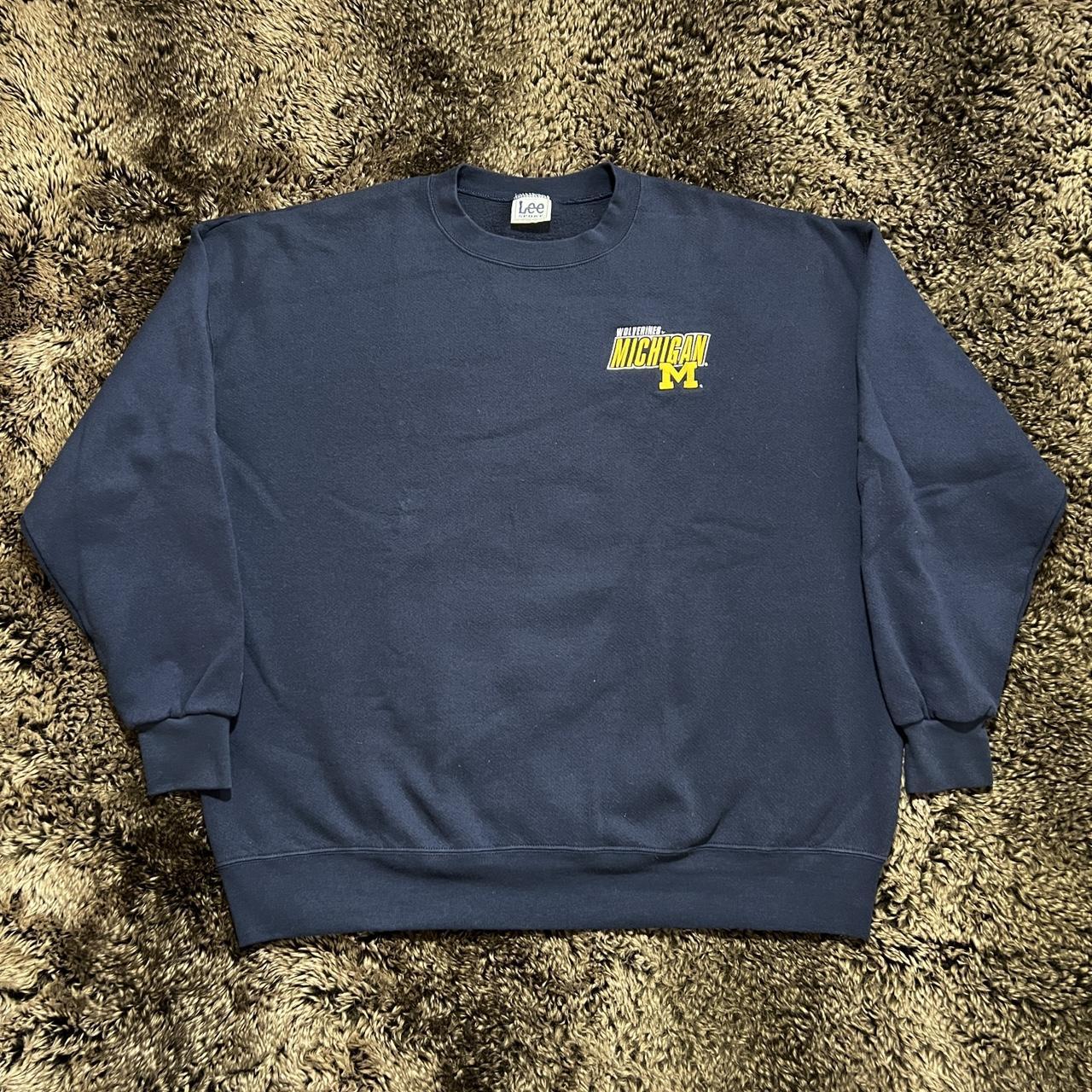 Vintage Lee Sport University of Michigan Crewneck.... - Depop