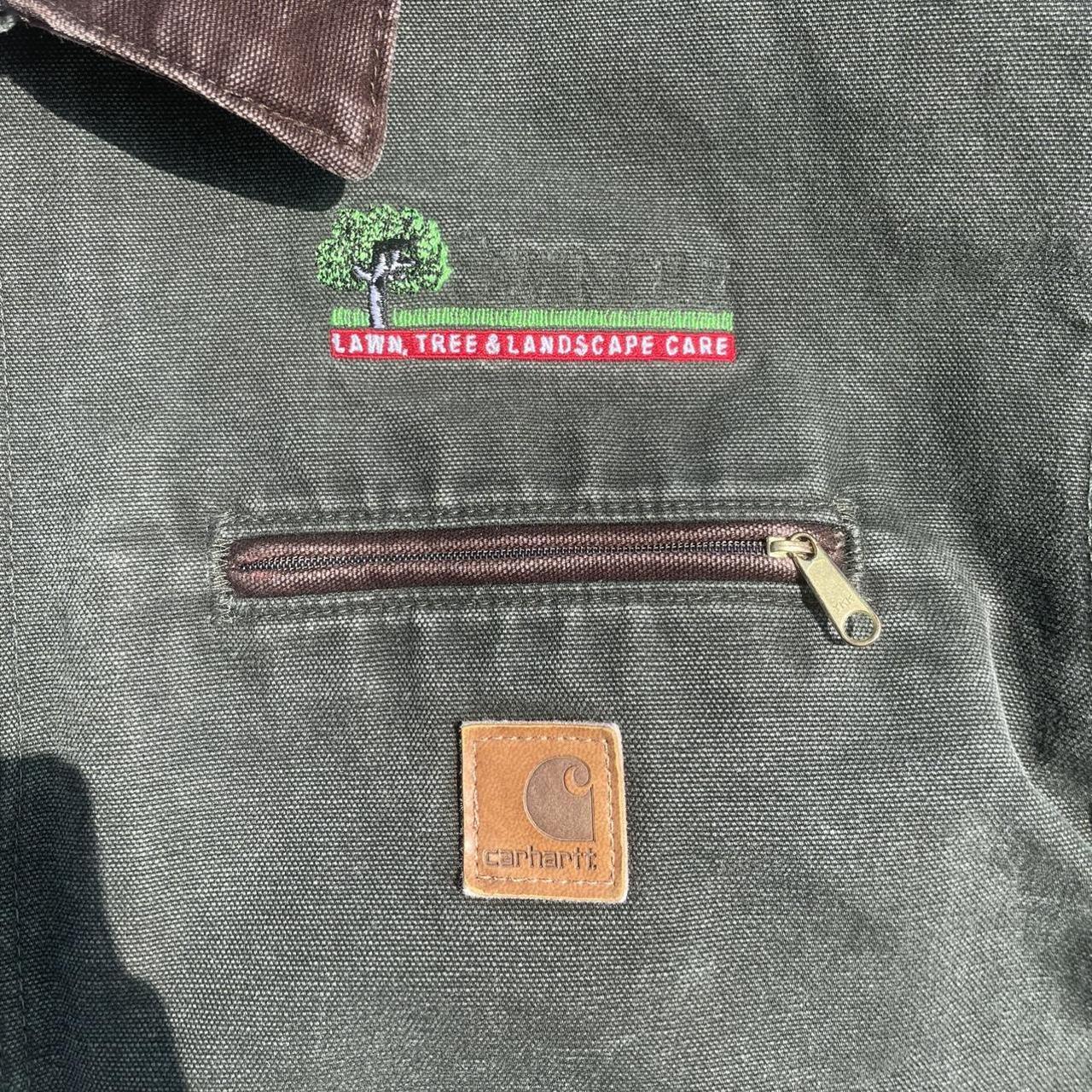 Carhartt Green Detroit Jacket Lined interior.... - Depop