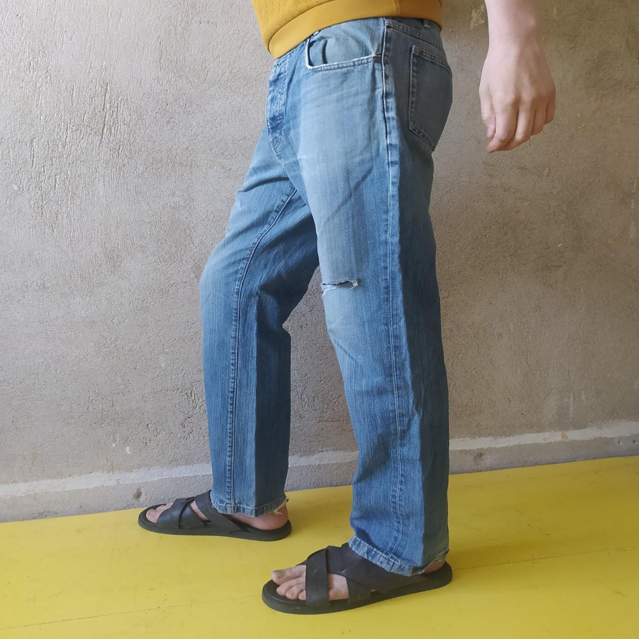 YSL vintage men's blue jeans °straight | Depop