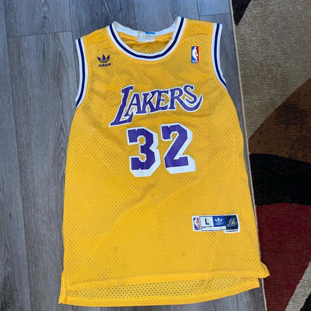 Los Angeles Lakers Magic Johnson Adidas Hardwood Classics Jersey