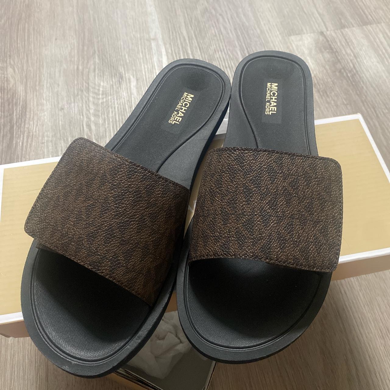 michael kors diamante sliders