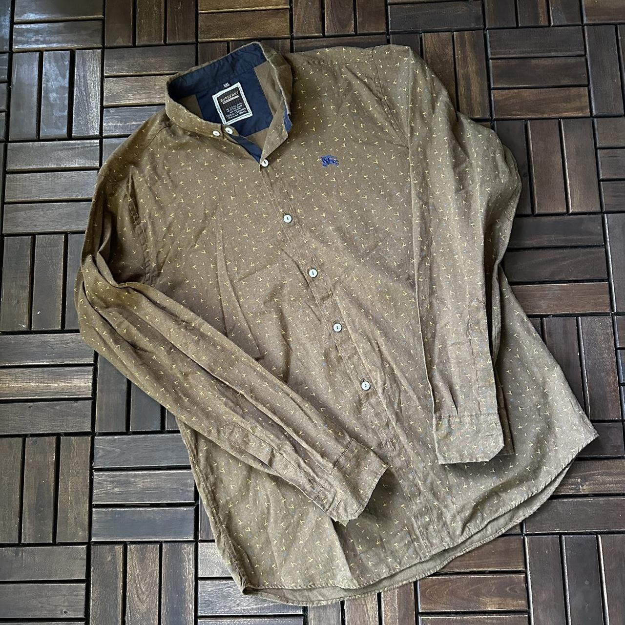 Burberry khaki shirt best sale