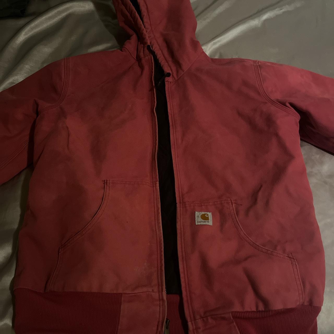 Charhartt work jacket red large - Depop