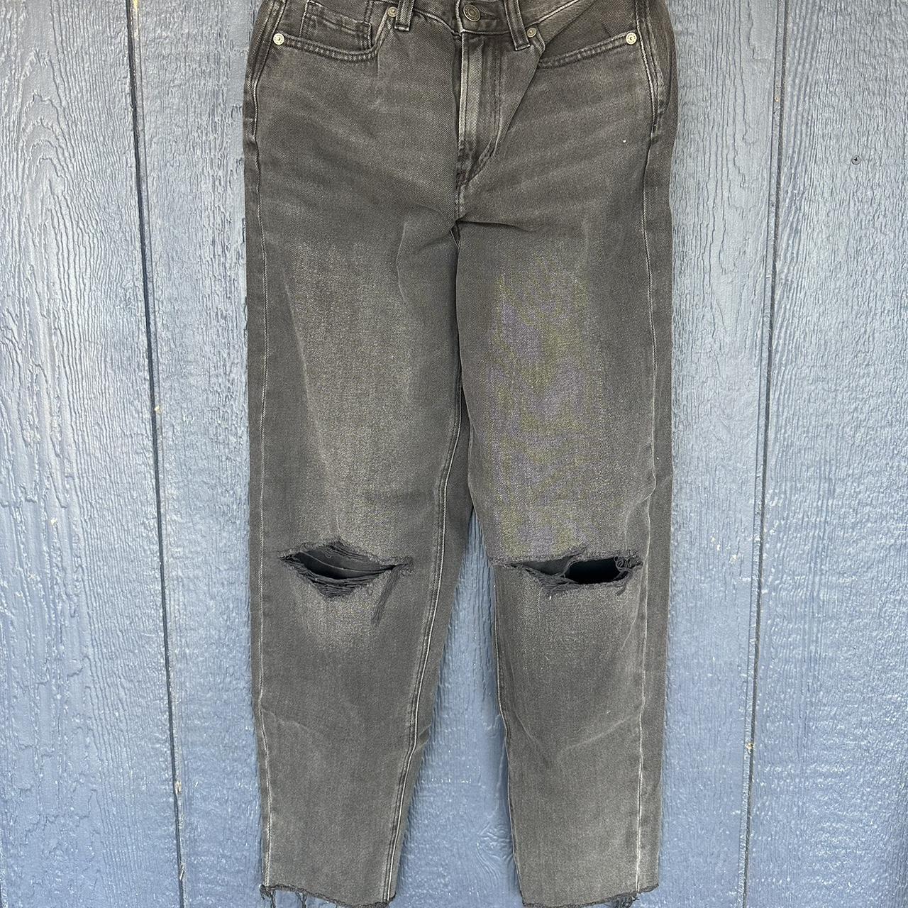 PacSun Faded Black Ripped Mom Jeans