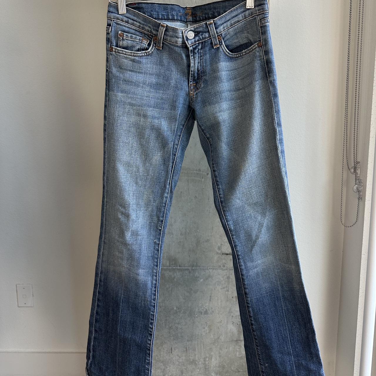 7 For All Mankind Low Rise Bootcut Jeans Vintage... - Depop