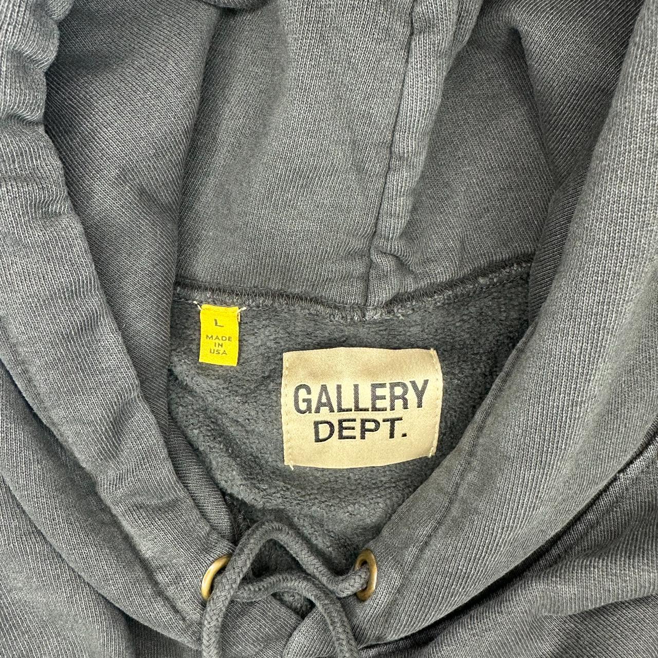 Gallery Dept. Men's Black and Yellow Hoodie | Depop