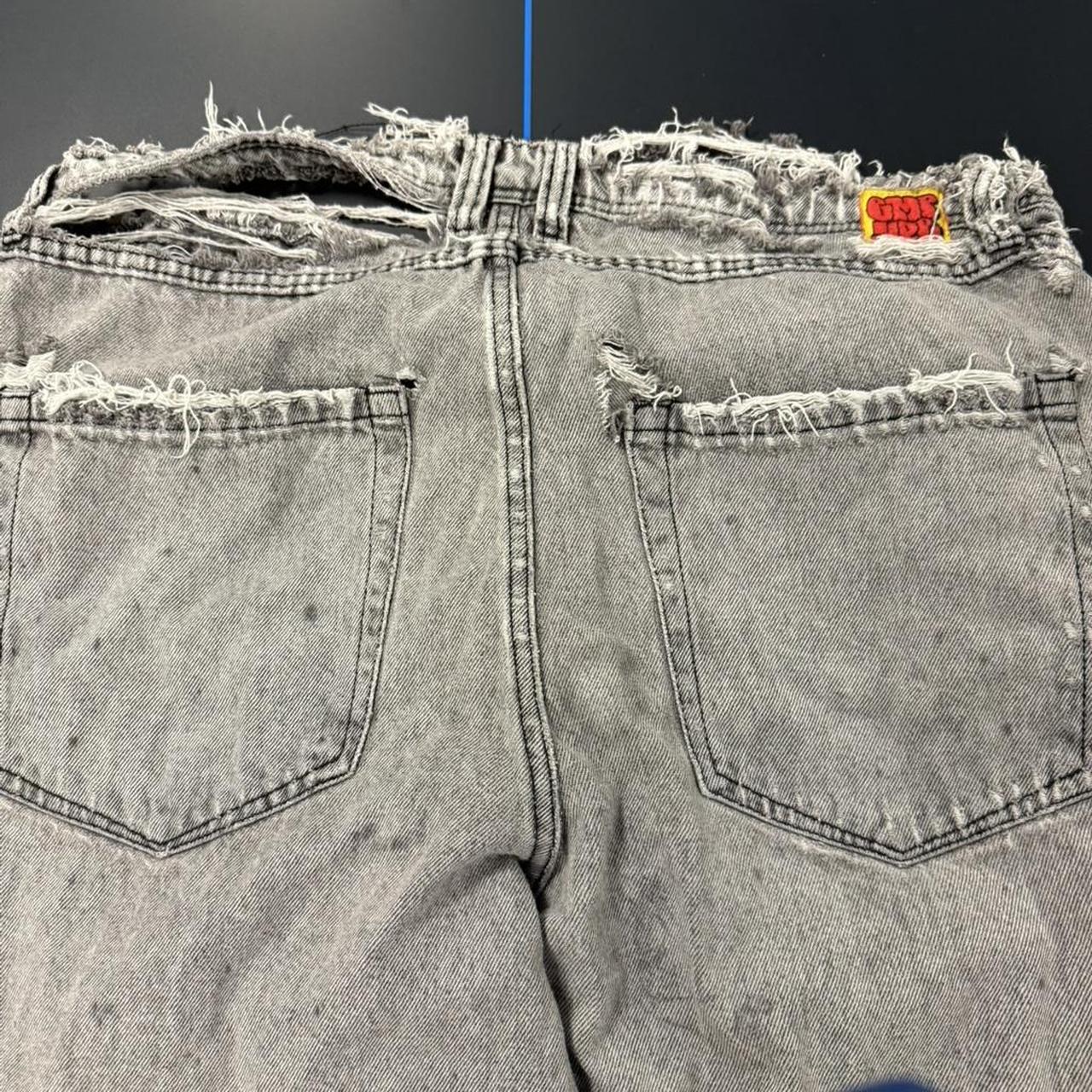 JNCO Men's Distressed Jeans - Grey/Black - 36" – … - image 4