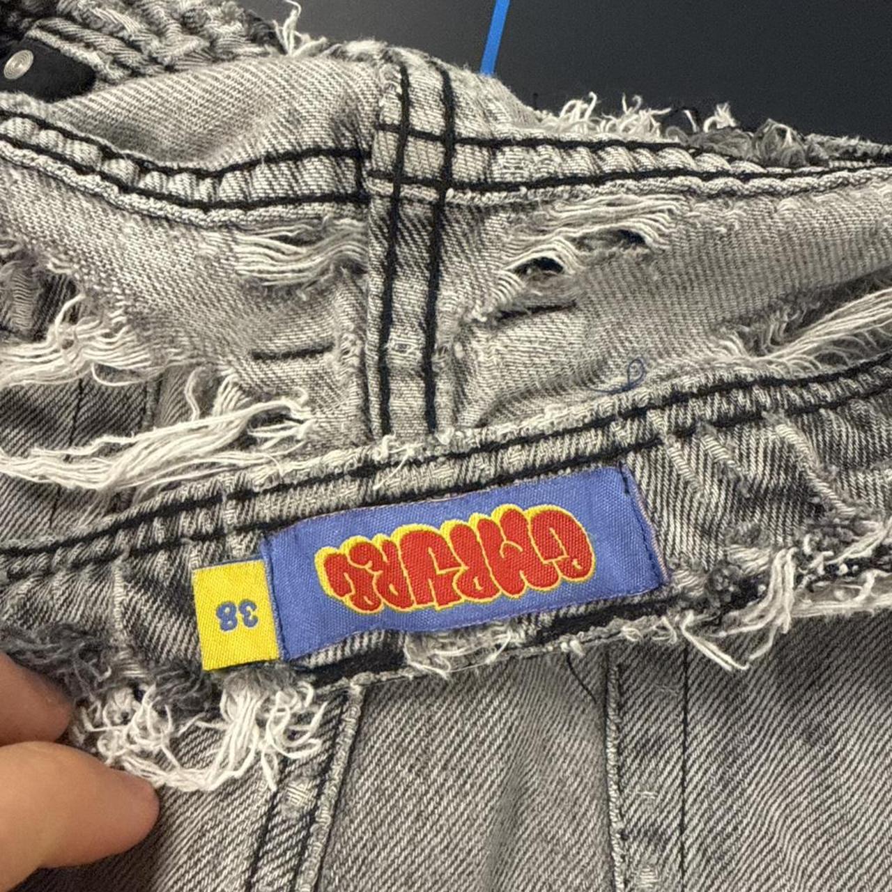 JNCO Men's Distressed Jeans - Grey/Black - 36" – … - image 5