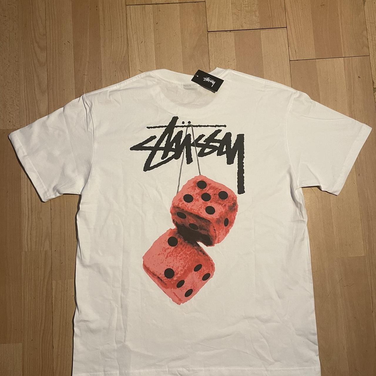 Stüssy Fuzzy Dice Tee Size M 100% Authentic... - Depop