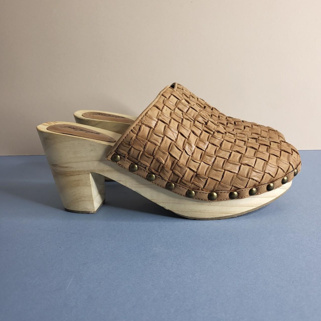 Free People Women's Tan Clogs Depop