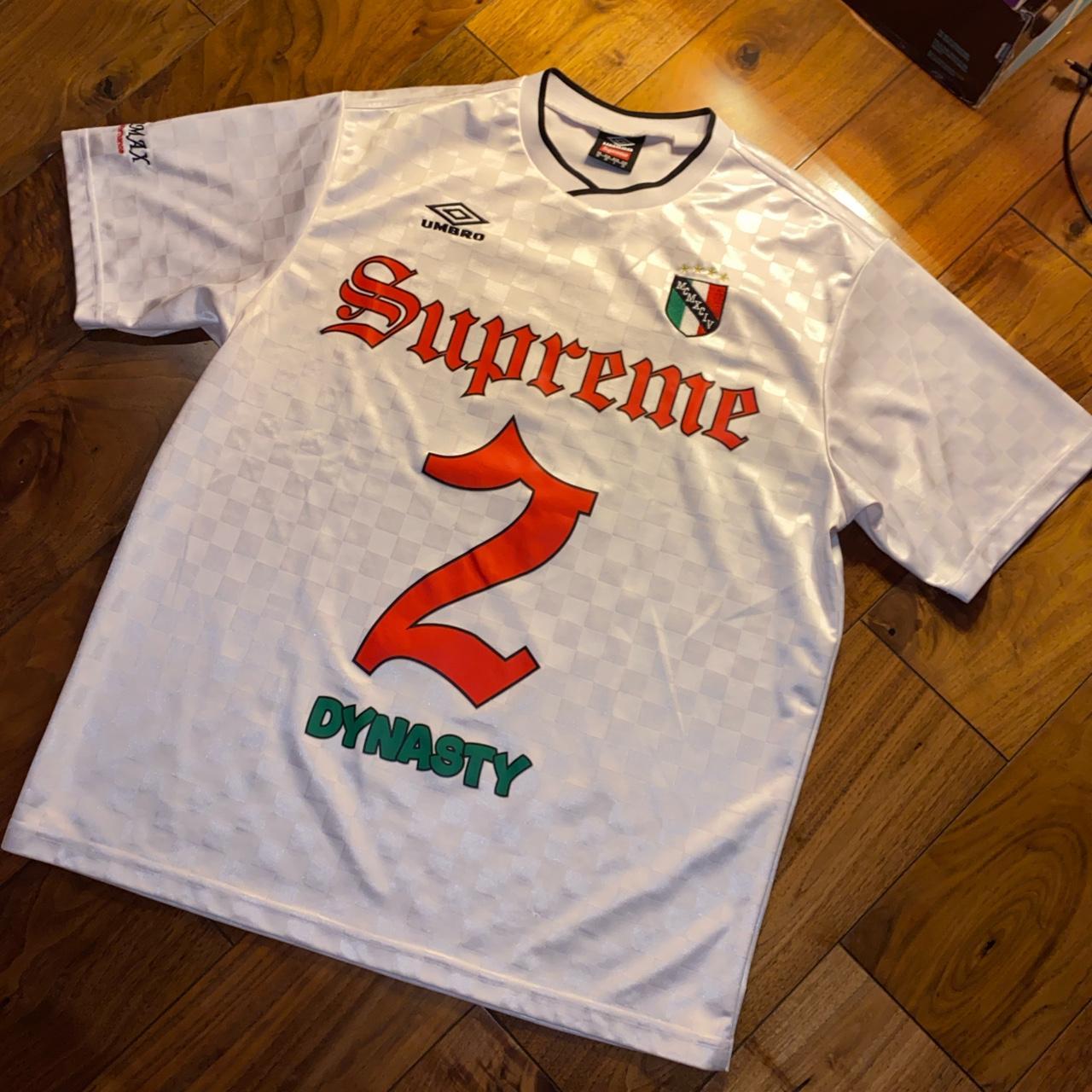 Supreme x Umbro Football Jersey White Good | Depop Supreme x Umbro Football Jersey White Good | Depop