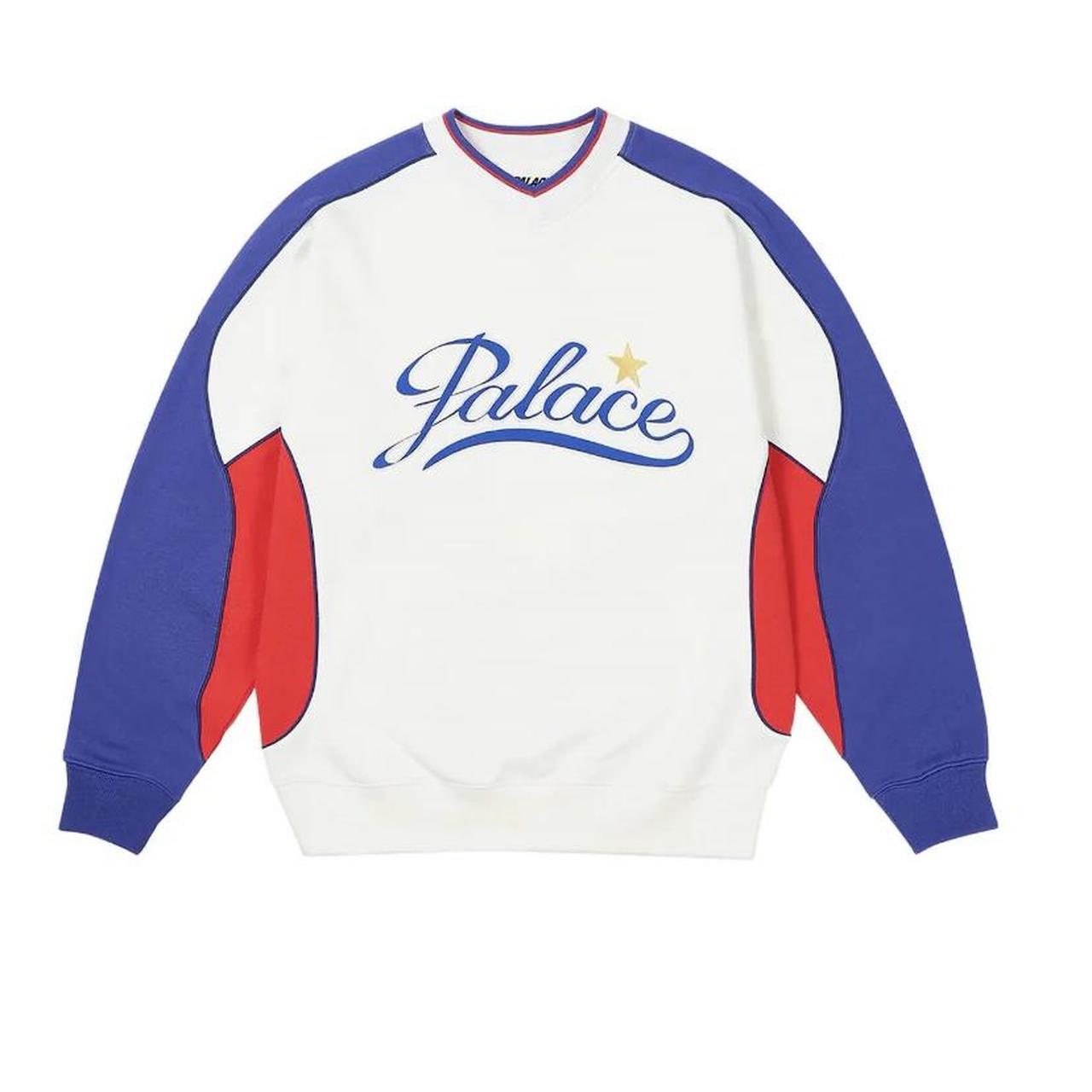 Palace Star Script Crew White Sold Out in this - Depop