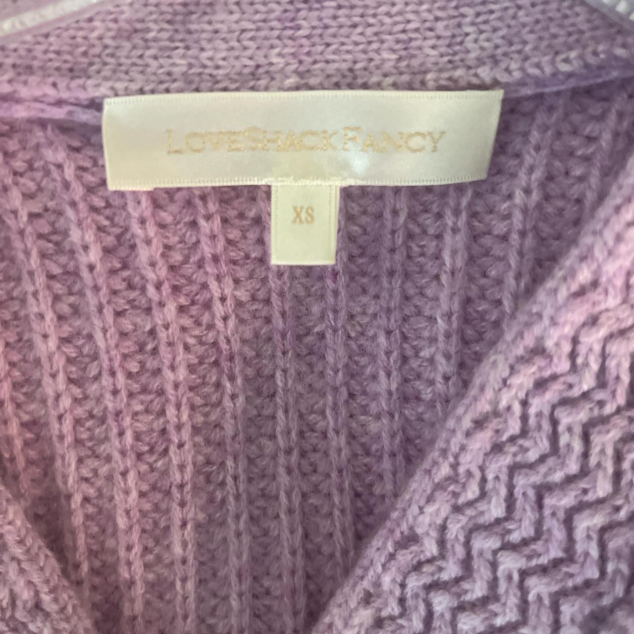 Loveshackfancy Avignon V-Neck Crop Cardigan Depop