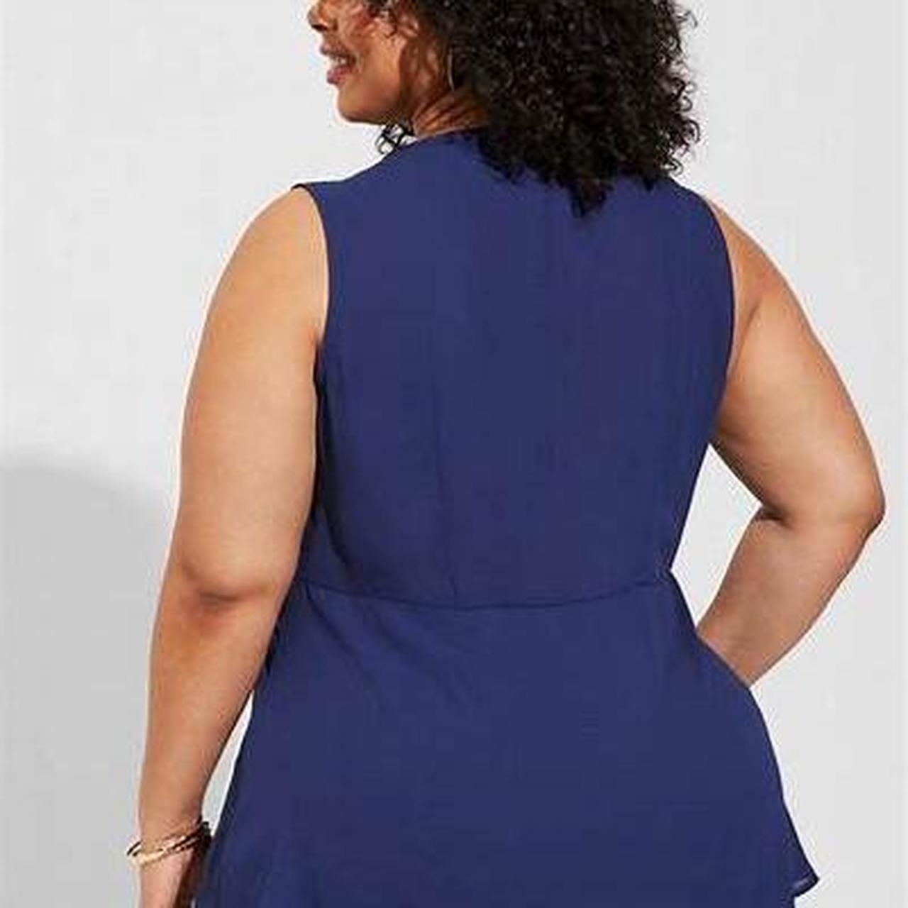 Plus Size - Georgette Tie Neck Sleeveless Blouse - Torrid