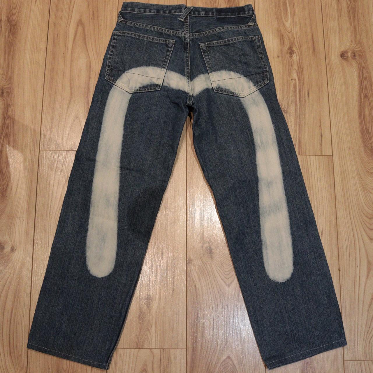Evisu Oki-ni Blue & White Jeans Size 29 Leg 28 ‼️READ... - Depop