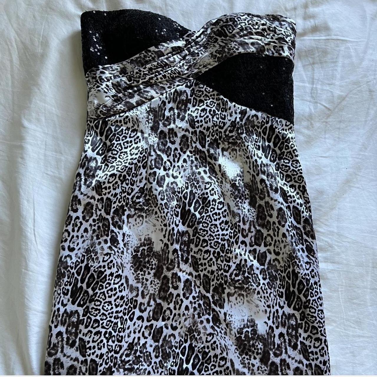 vintage black and white cheetah print mini