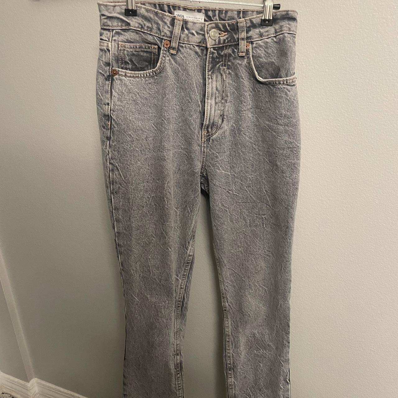 Zara Women's Grey Jeans | Depop