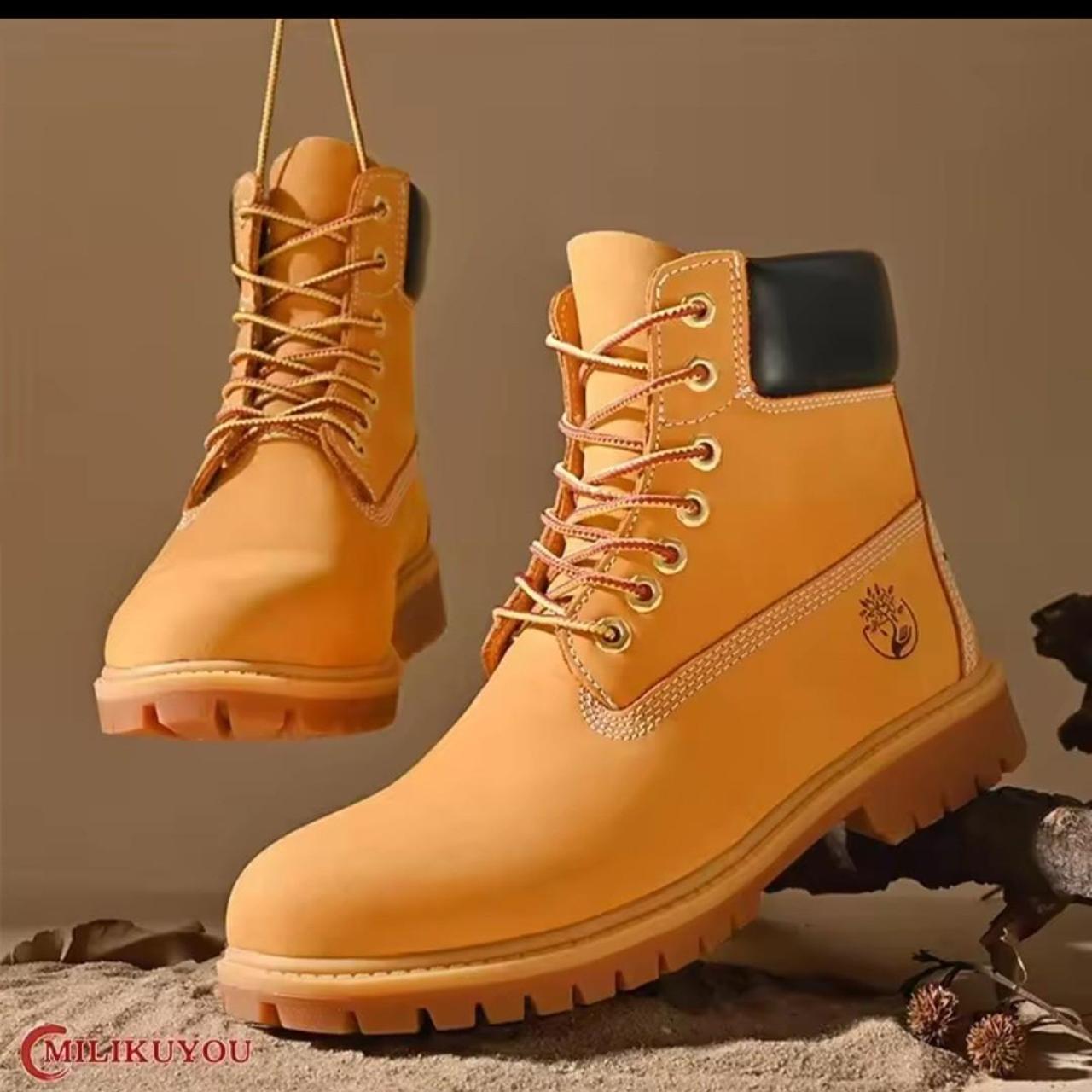 Timberland Men's Boots - Tan/Yellow - US 6.5 – Yellow Timberland 6 inch boots