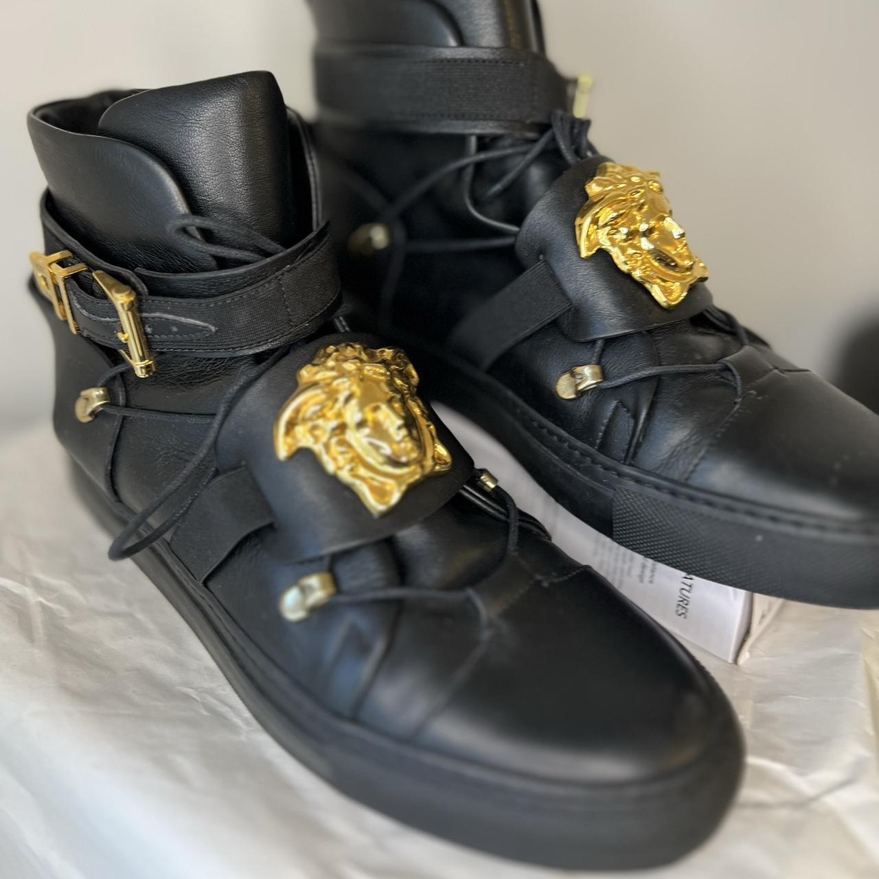 Mens versace high hot sale top sneakers