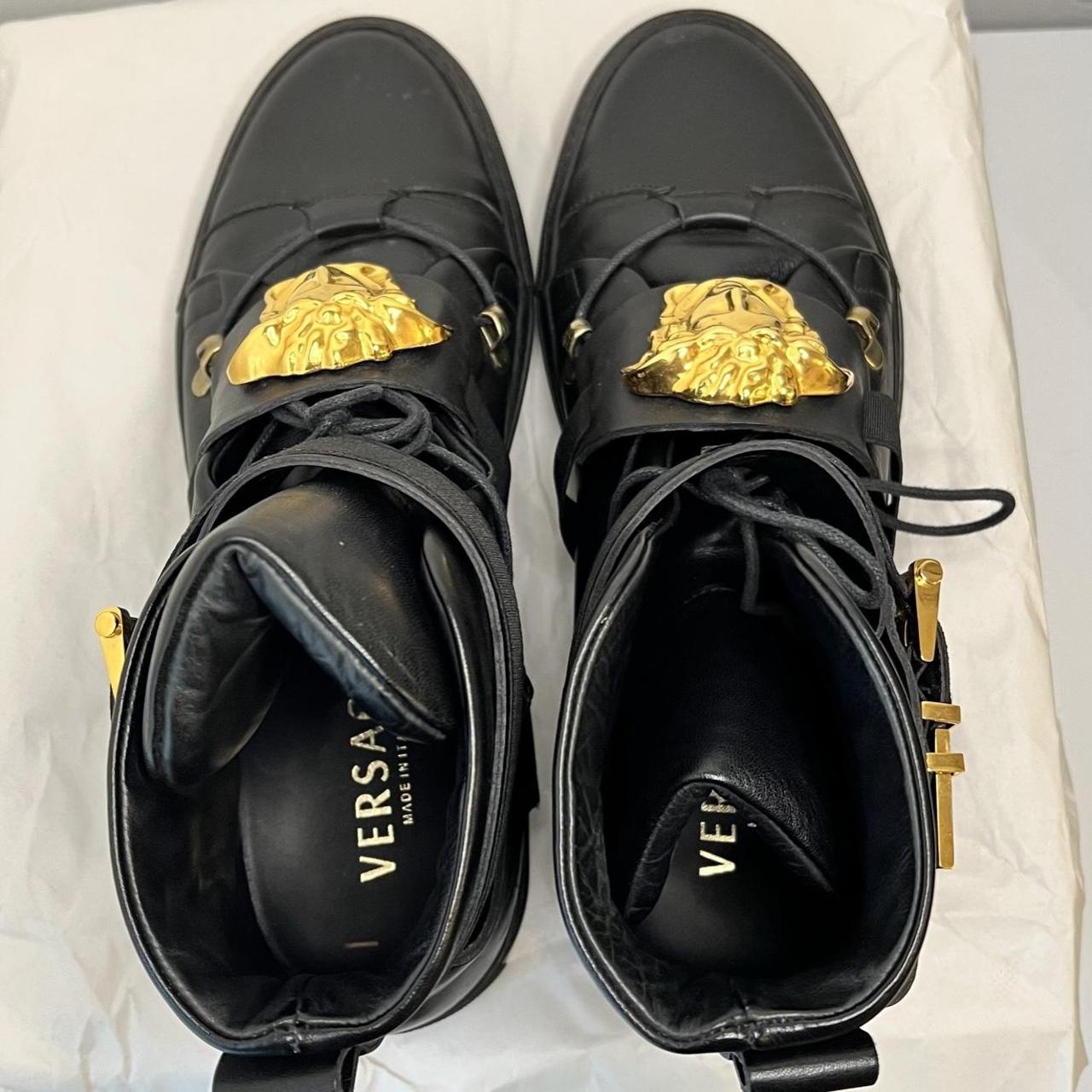 Mens versace high hot sale top sneakers