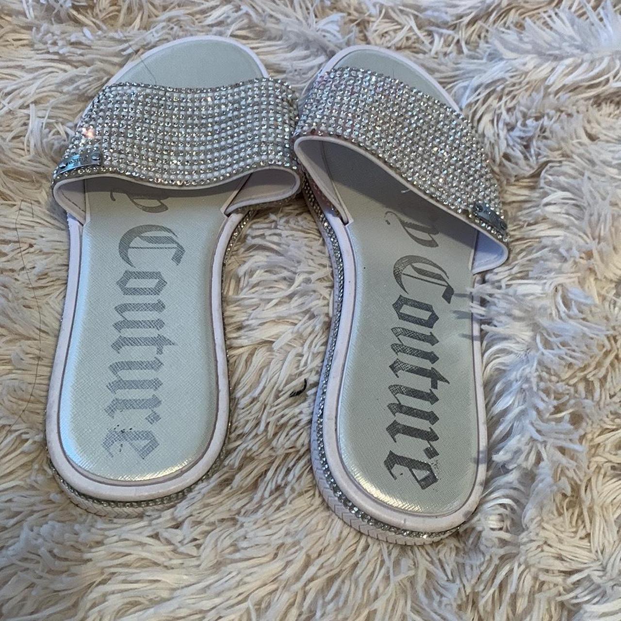 Juicy Couture Women's White Slides Depop