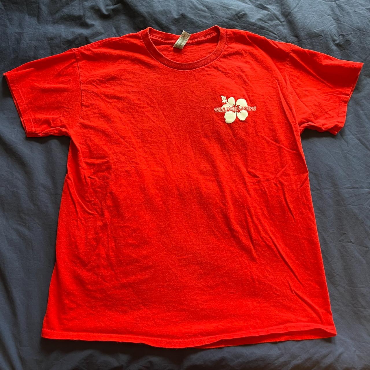 Trader Joe's Men's Red T-shirt | Depop