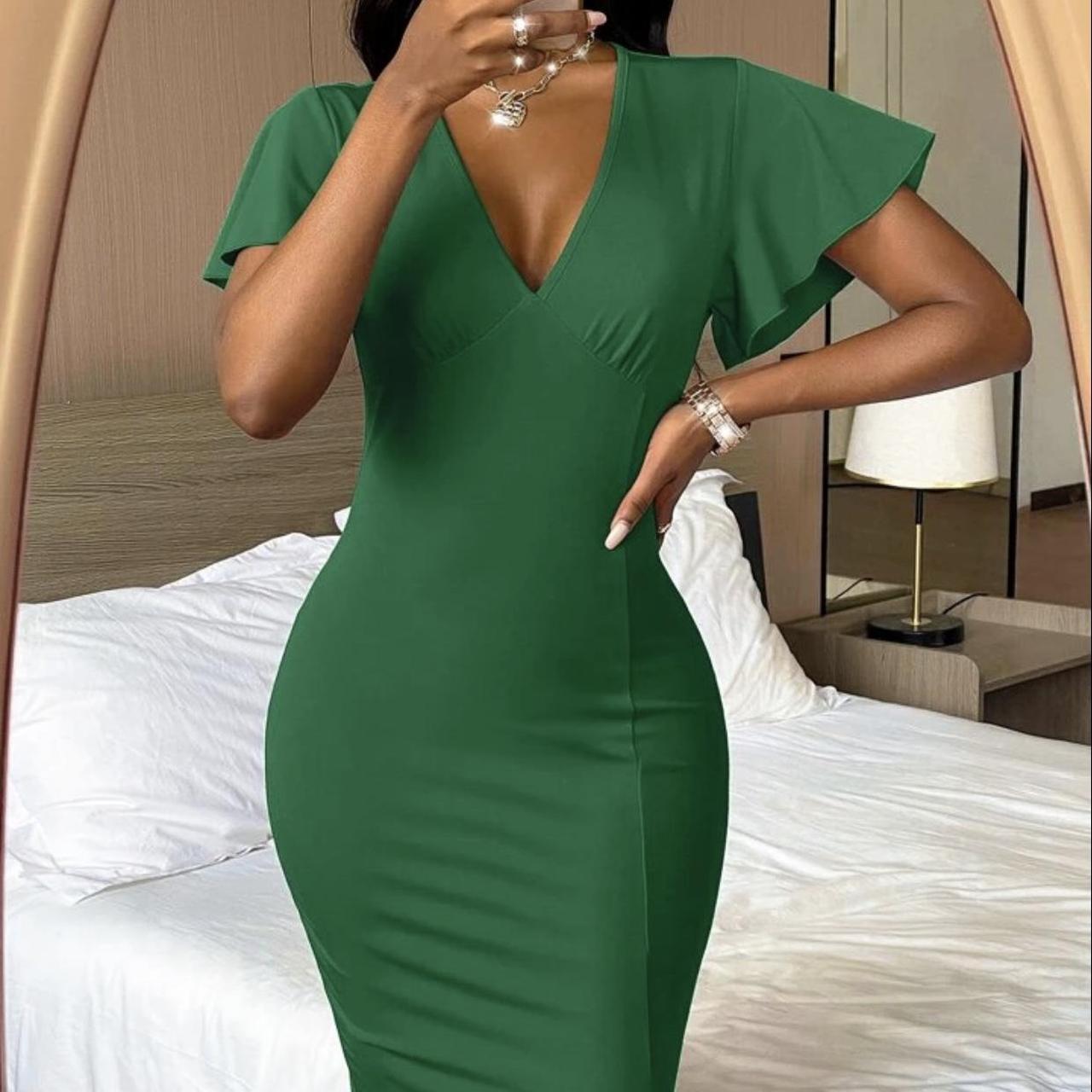 Fashion nova outlet emerald green dress