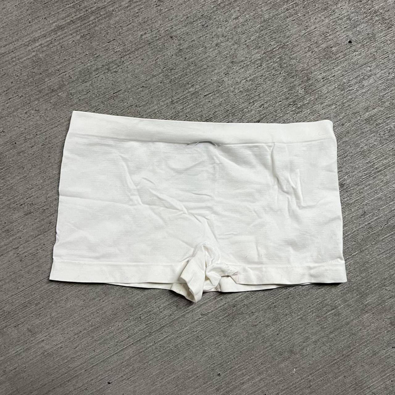 White spandex shorts - Depop