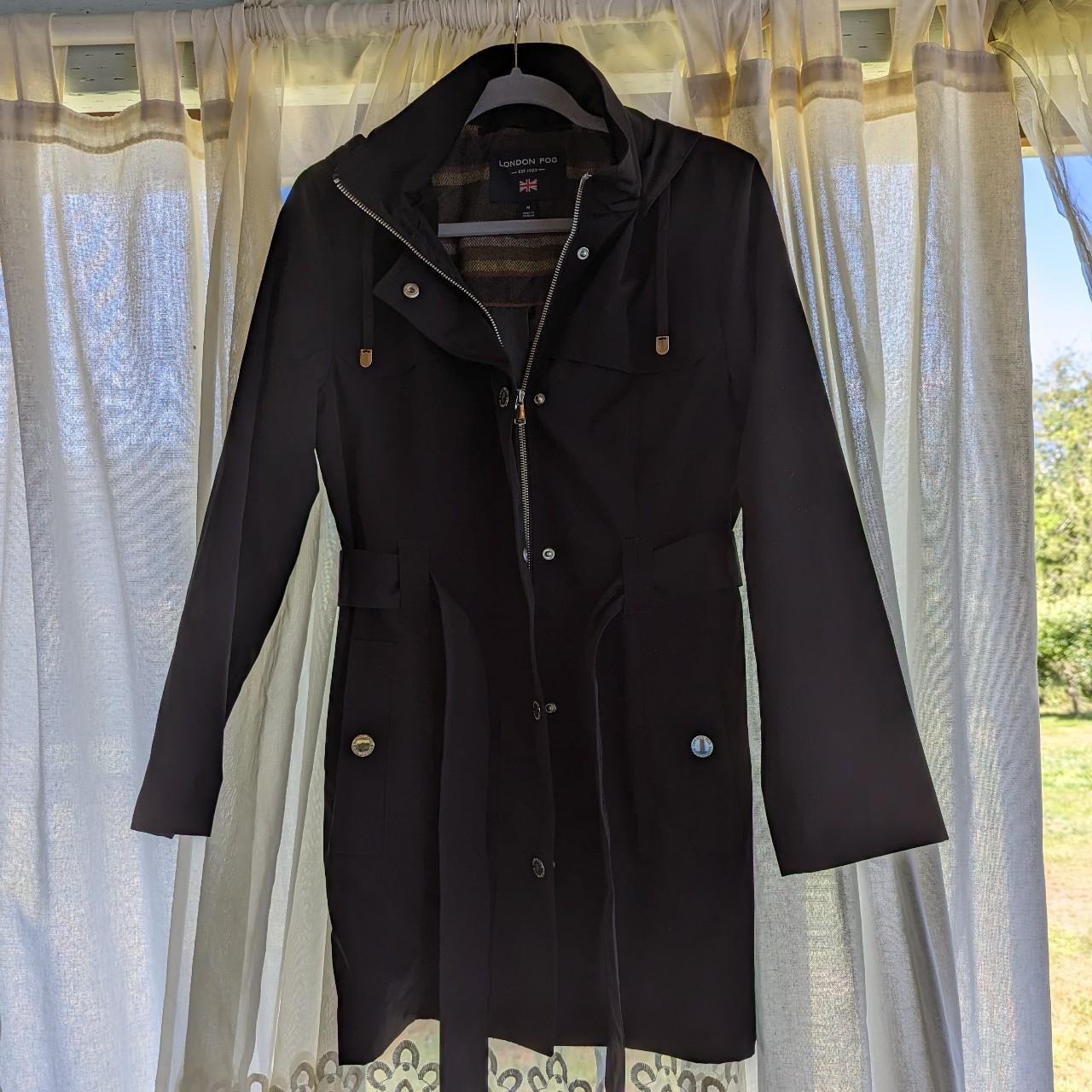 London fog clearance black trench coat