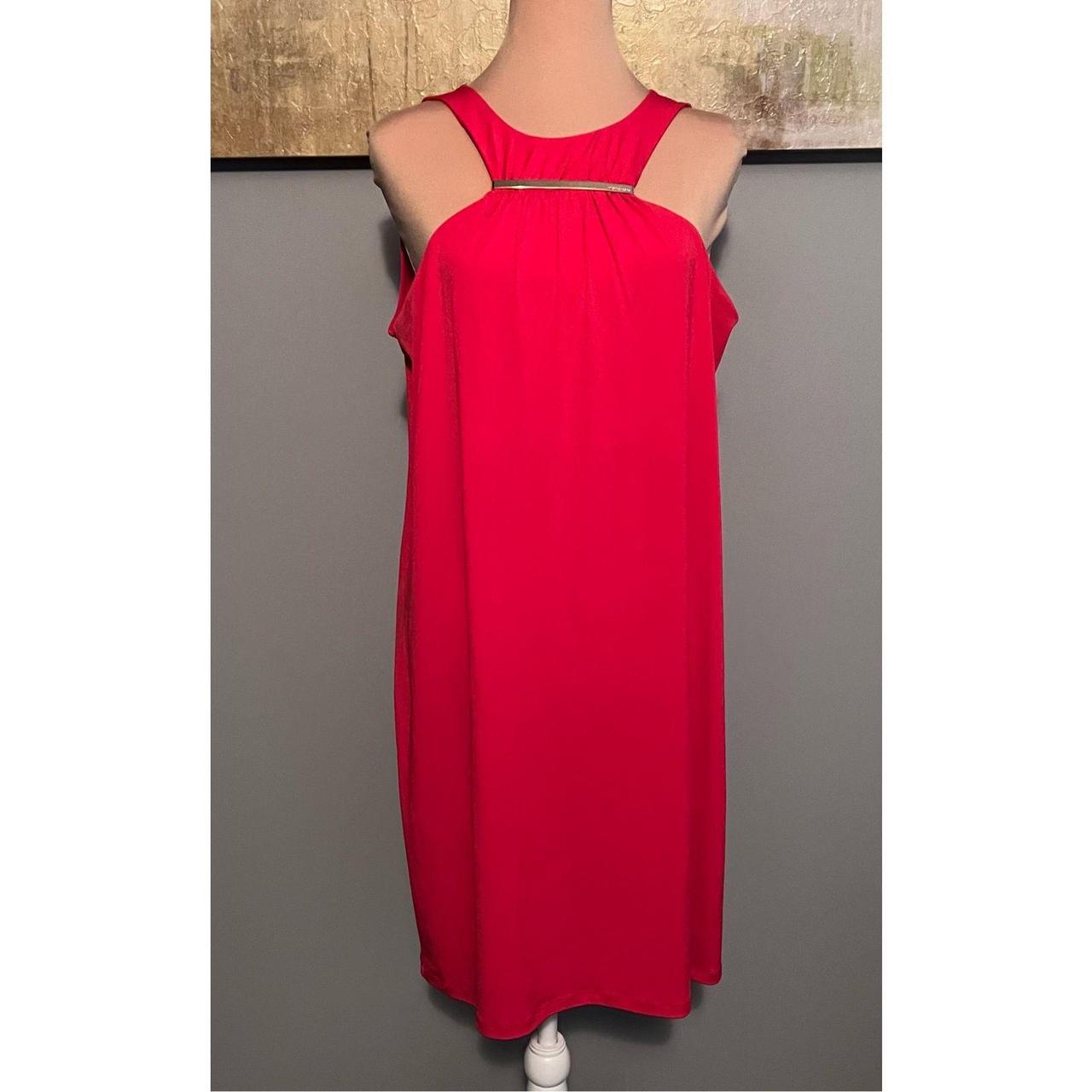 Michael Kors Red Dress size L Back zip Chest