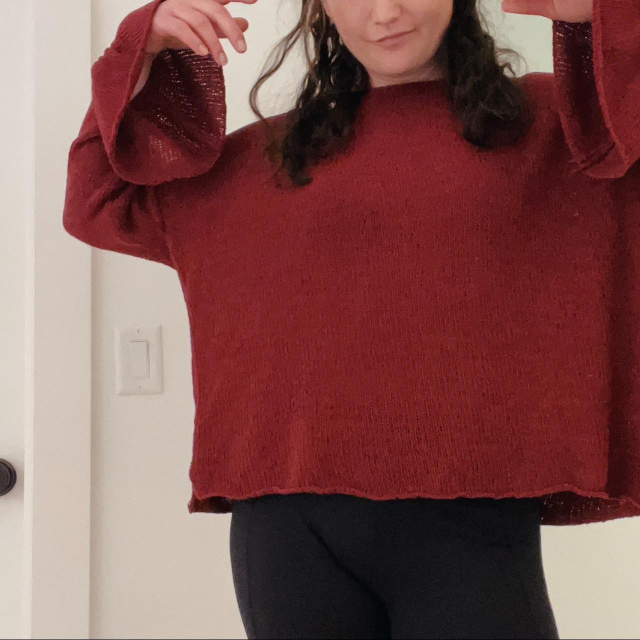 Target Women's Burgundy Jumper Depop