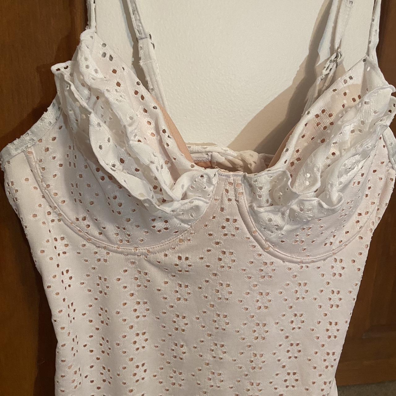 cider one piece swimsuit with adorable ruffle top.... Depop