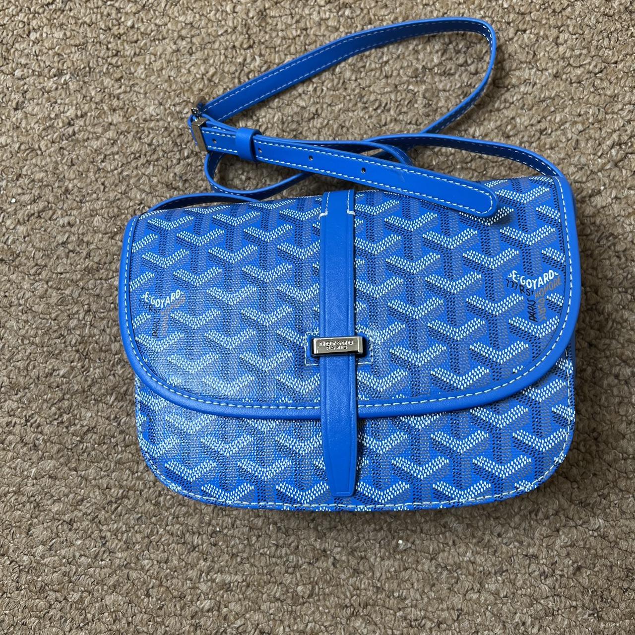 Goyard Men's Blue and White Bag | Depop