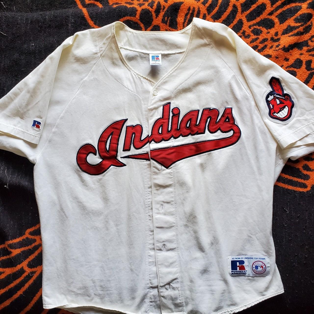 Vintage 90s Russell Athletic Cleveland Indians Baseball Jersey